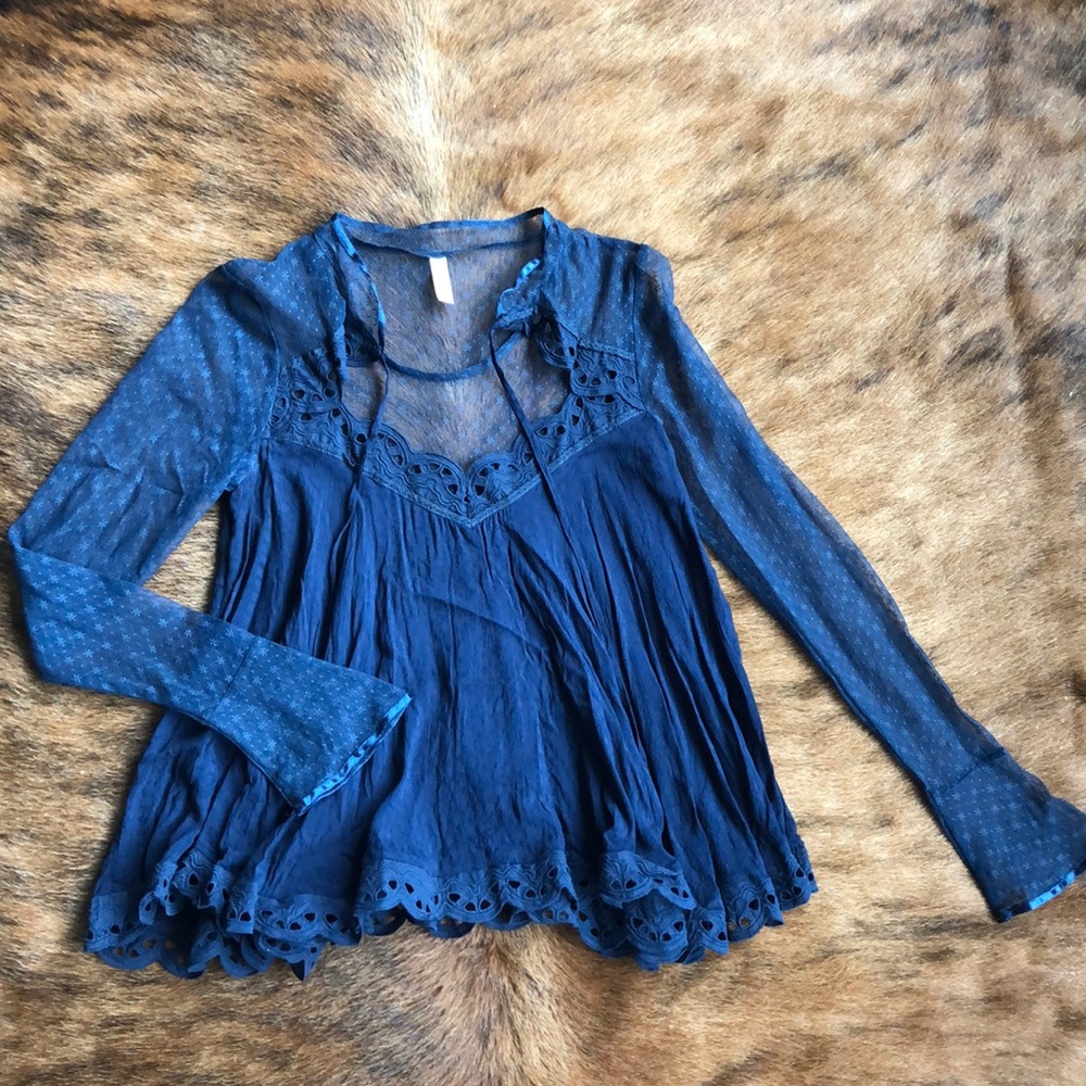 Beautiful Lace Free People Blouse